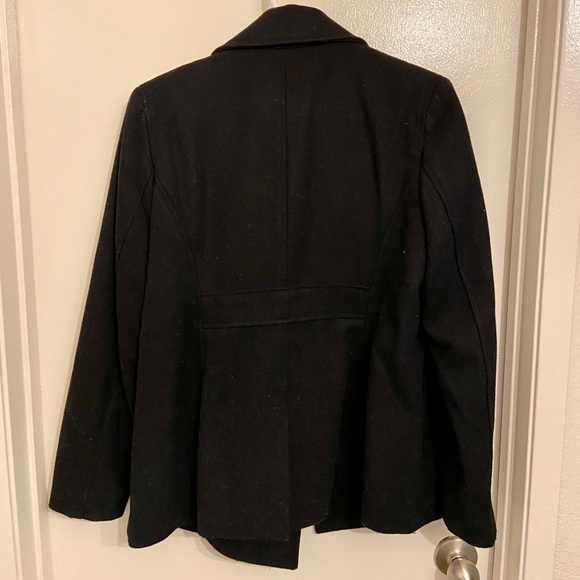 LAST CALL! EUC black old navy pea coat - Picture 3 of 4